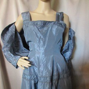 SALE Vintage 1950 Era Taffeta Sun Dress Matching Jacket